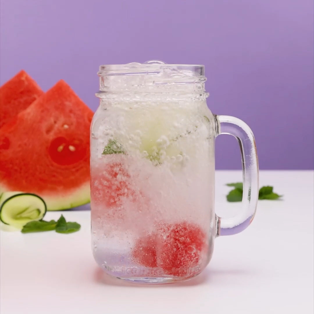 Mint, Cucumber and Watermelon Infused Water Recipe SodaStream Australia