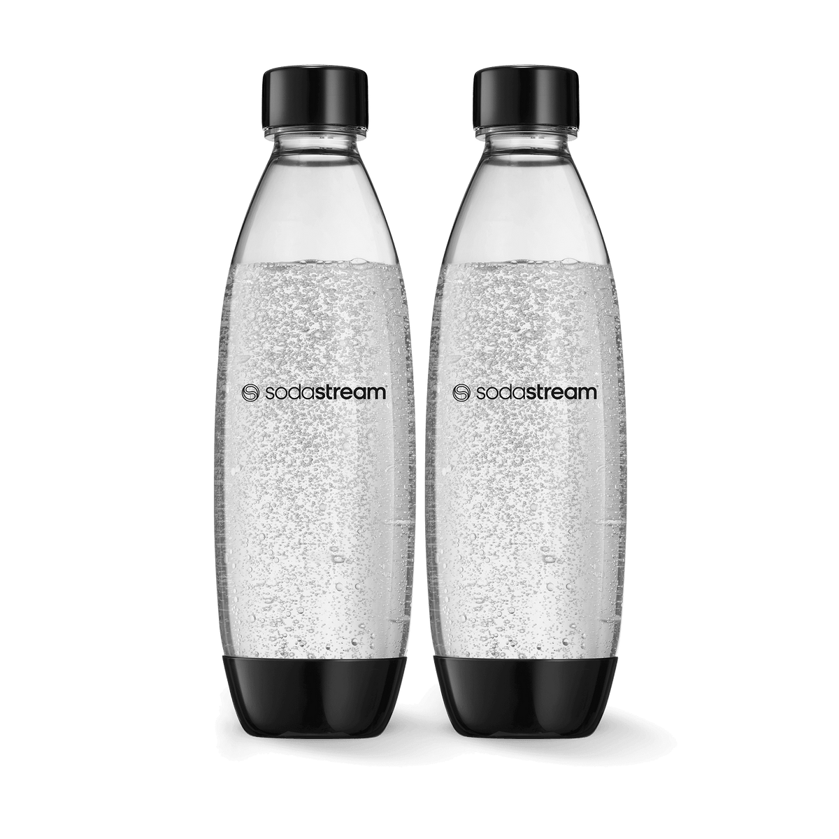 1 Litre Dishwasher Safe Fuse Twin Pack Black Carbonating Bottles SodaStream Australia