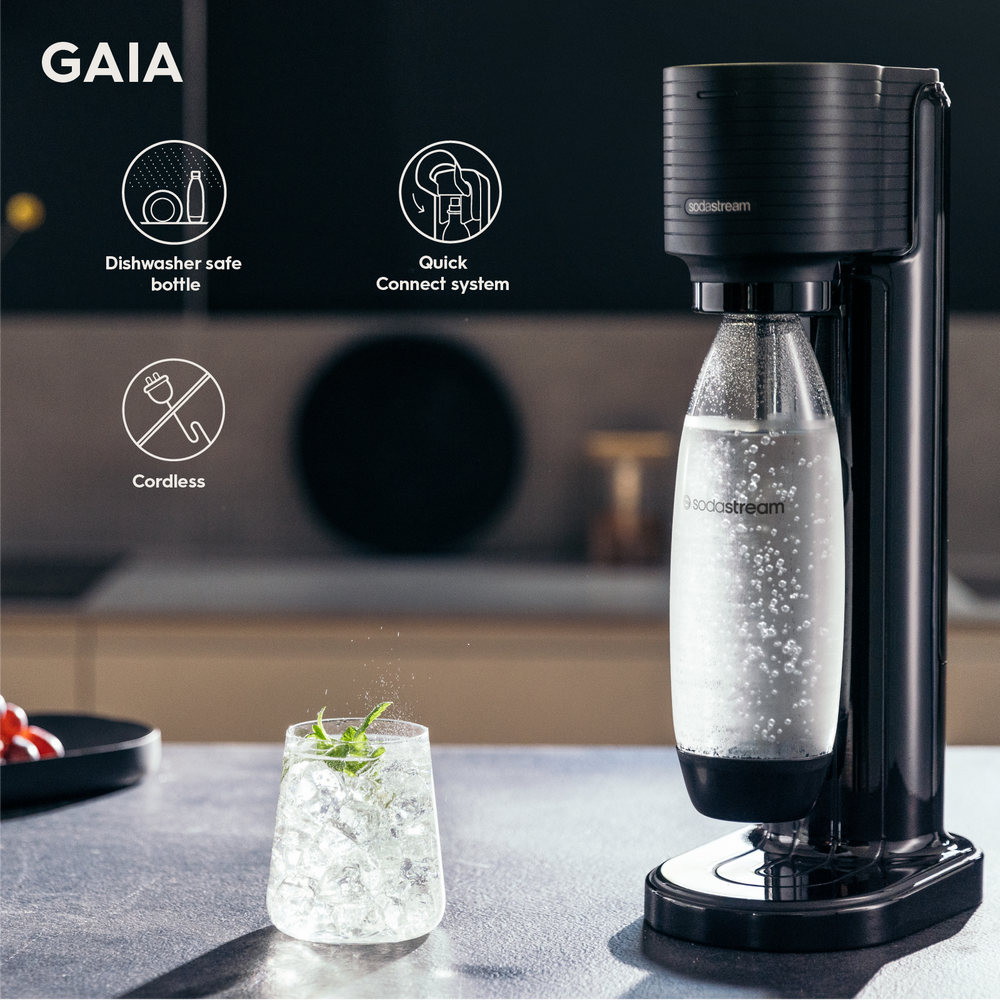 sodastream gaia black sparkling water maker