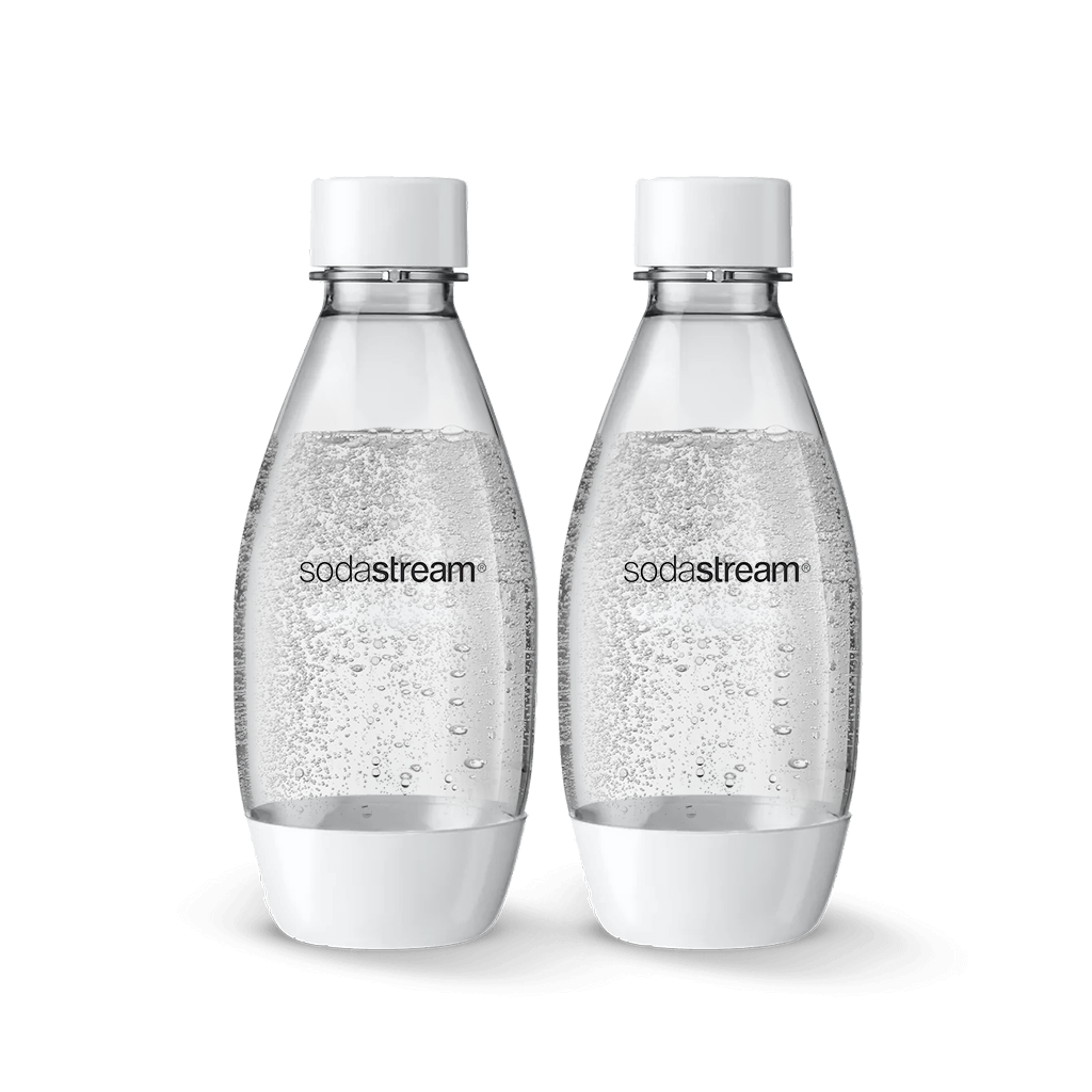 500ml Dishwasher Safe Twin Pack Fuse White Carbonating Bottles sodastream