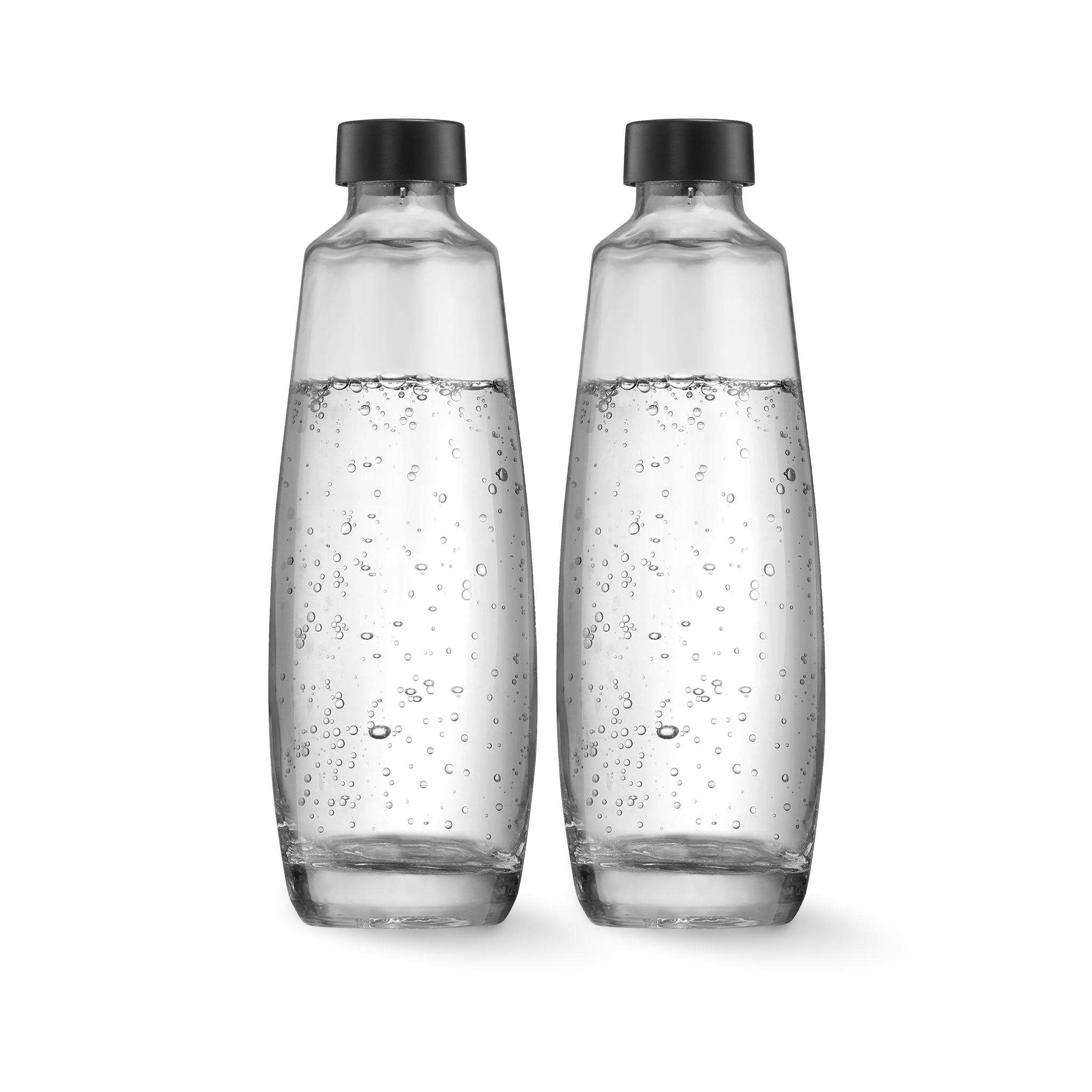 1 Litre Duo Glass Carafe Twin Pack