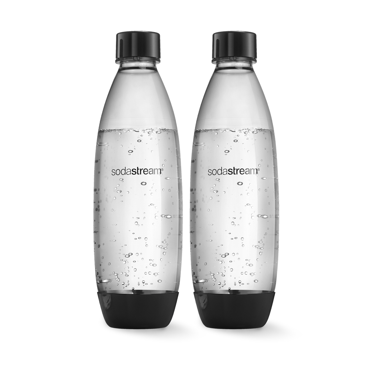 Sodastream 1l Carbonating Bottles- Black (Twin Pack)