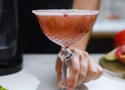 Pomegranate lime spritzer