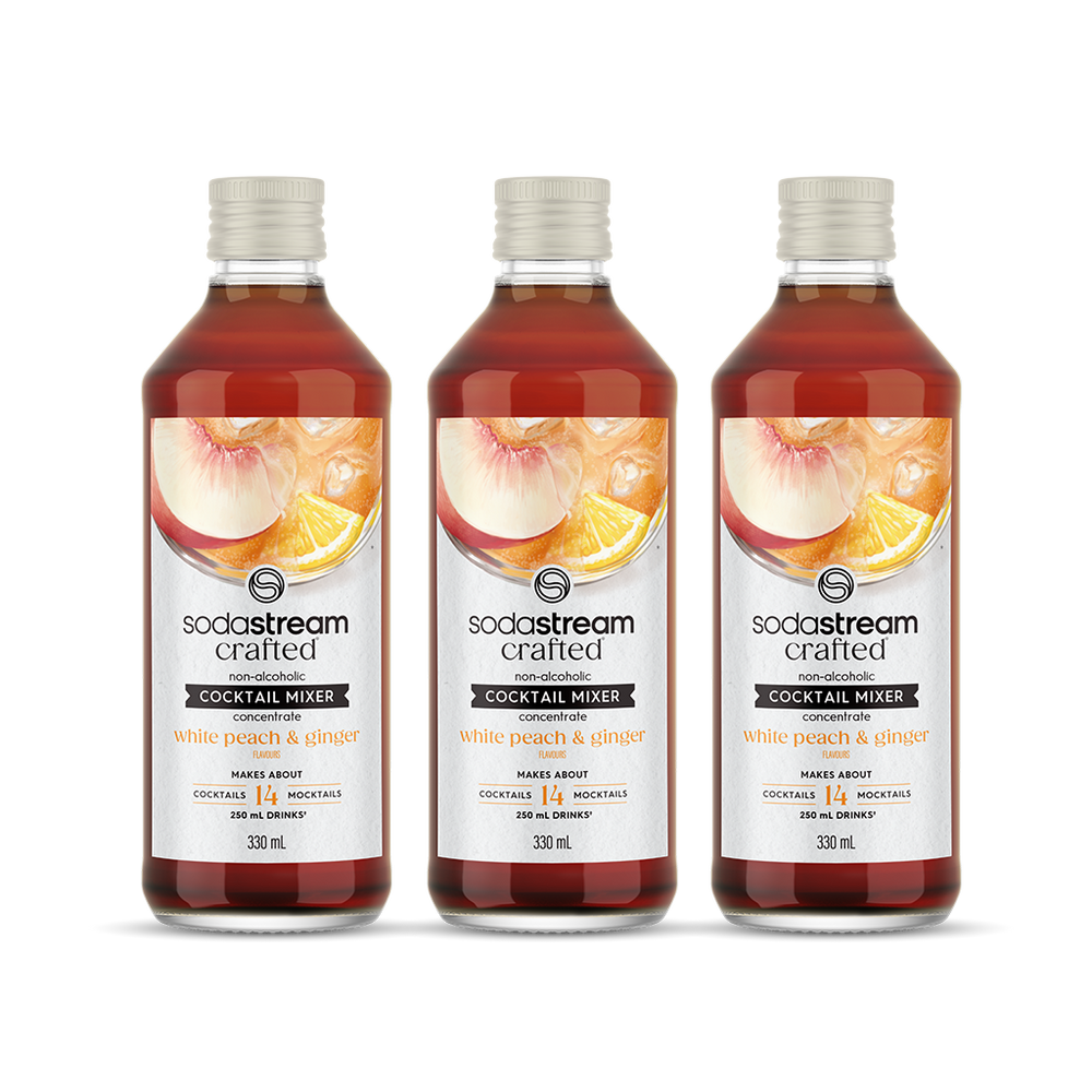 SodaStream® Crafted Cocktail Mixers™ White Peach & Ginger 3 PACK