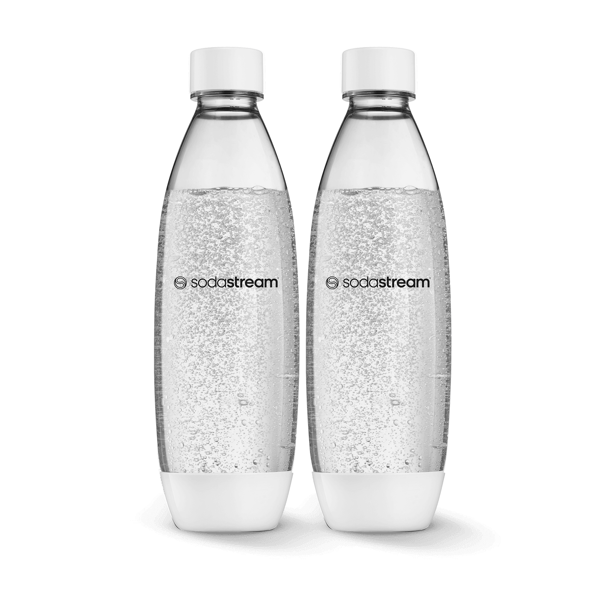 1 Litre Dishwasher Safe Fuse Twin Pack White Carbonating  Bottles