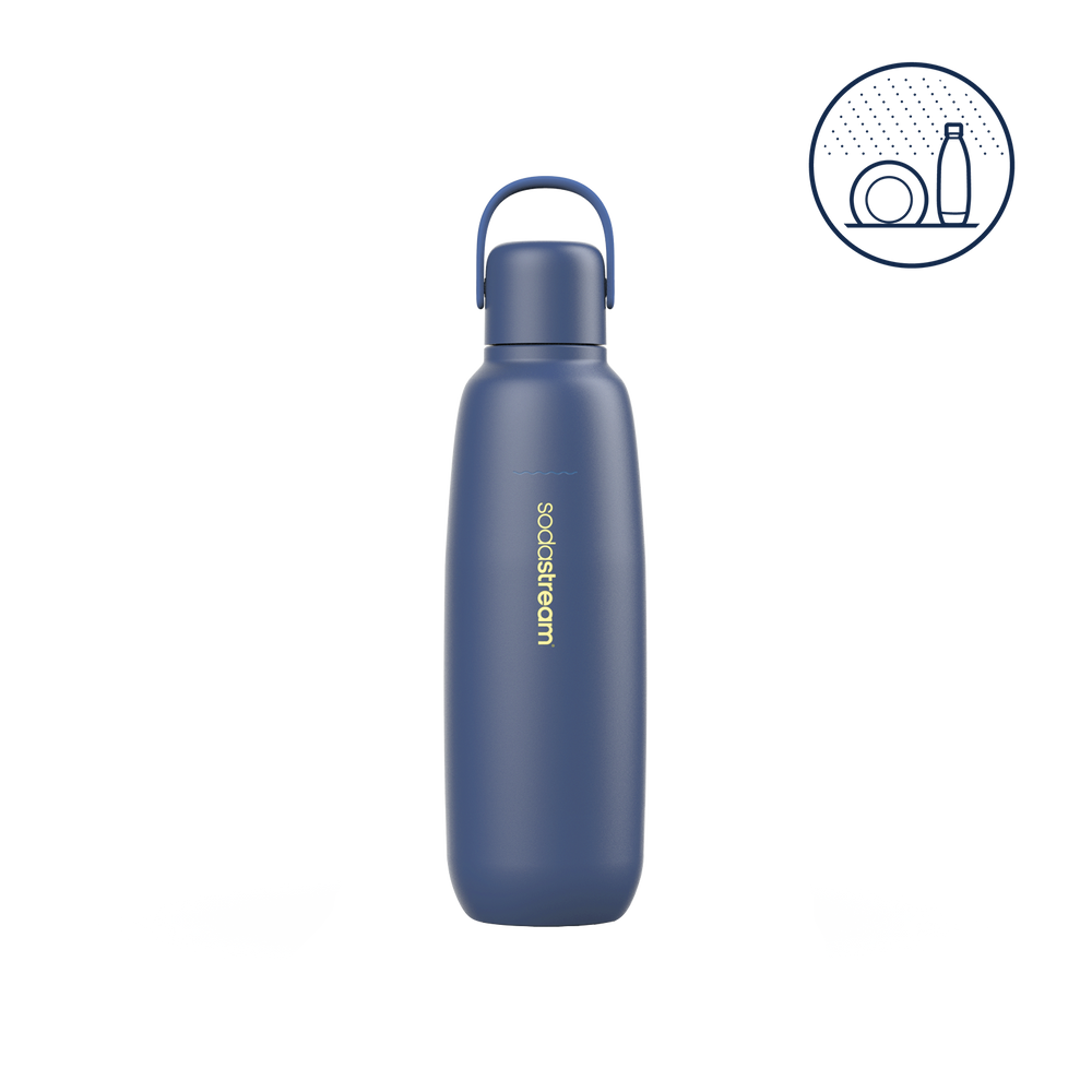 SodaStream FIZZ & GO Stainless Steel 900ml bottle- Storm Blue