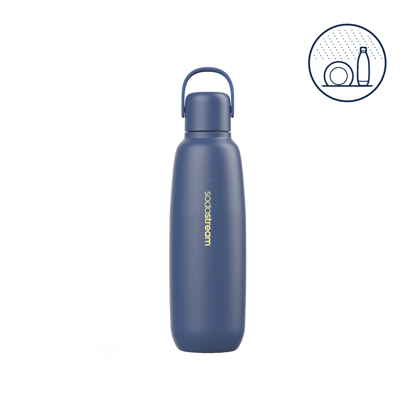 SodaStream FIZZ & GO Stainless Steel 900ml bottle- Storm Blue