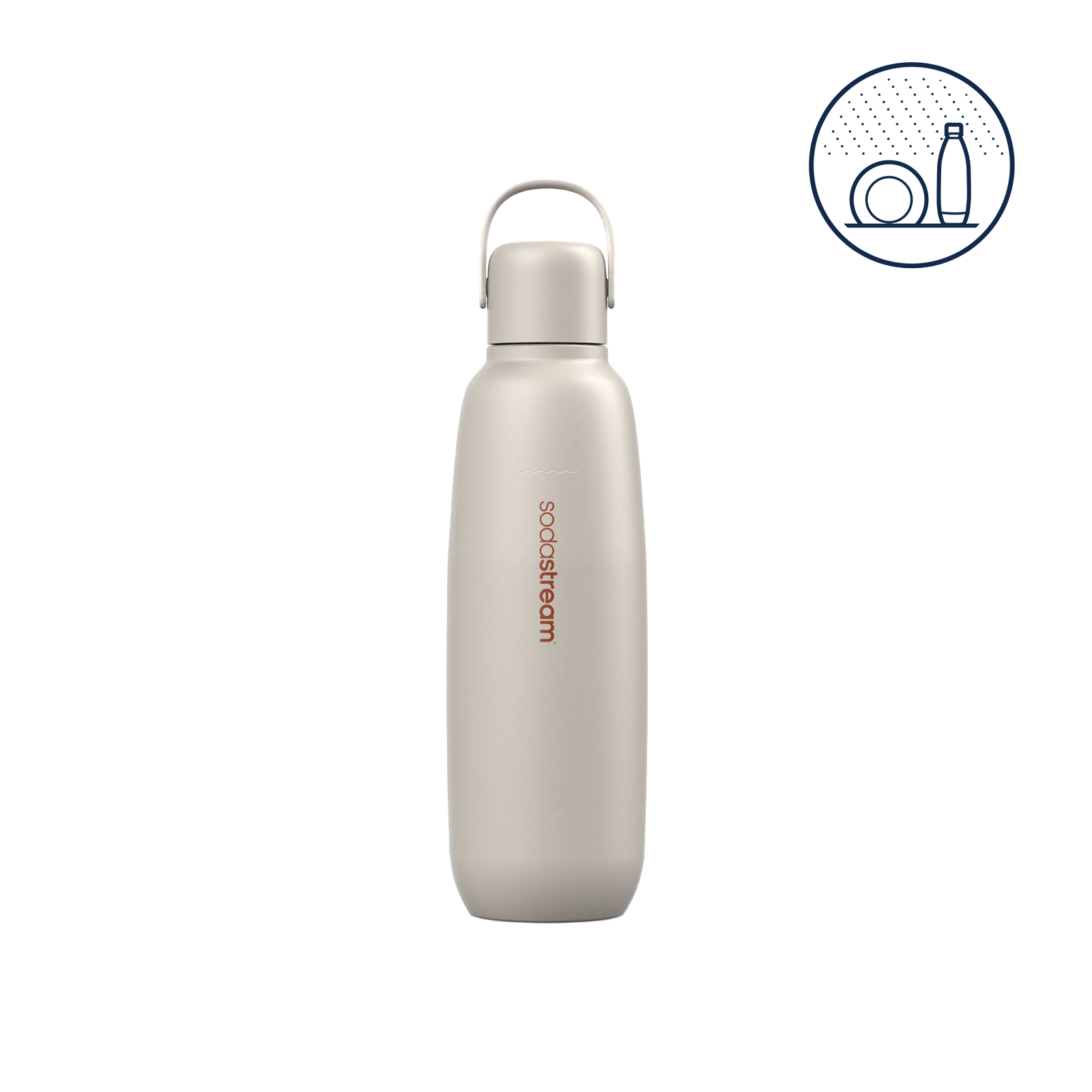 SodaStream FIZZ & GO Stainless Steel 900ml bottle - Sand