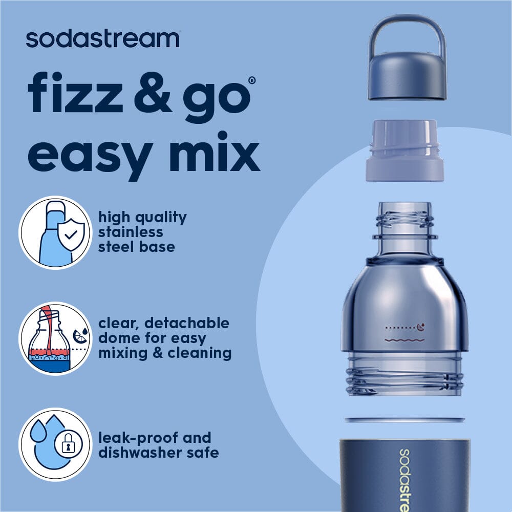 Sodastream Fizz & Go™ Easy Mix Sparkling Water Bottle Storm 710 ml