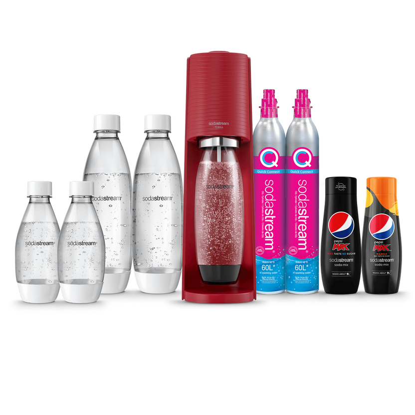 SodaStream Terra Sparkling Water Maker + Quick Connect SodaStream