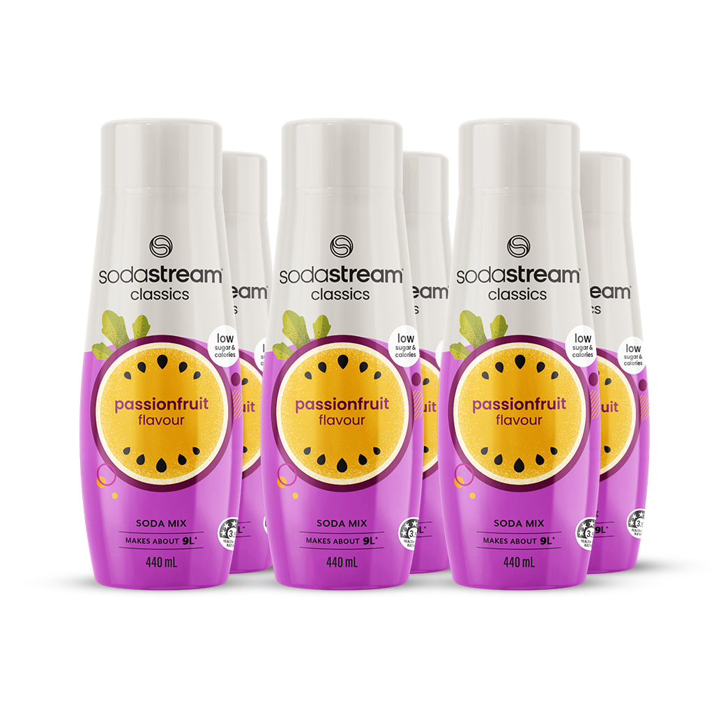 sodastream Classics Passionfruit 6 Pack syrup flavour