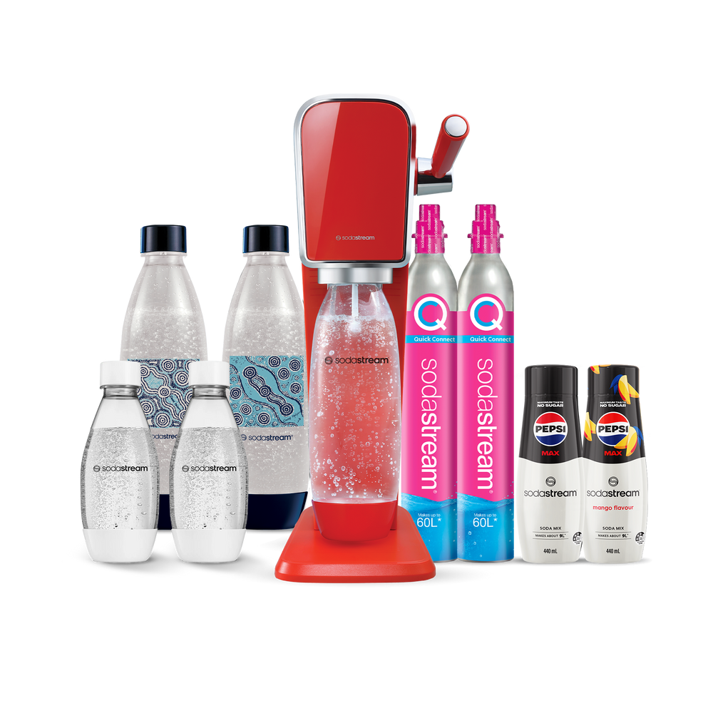 sodastream art red hydration pack