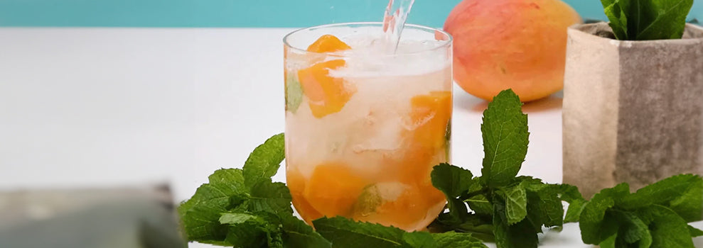 Mango and Mint Kombucha - Mocktail Drink Recipe