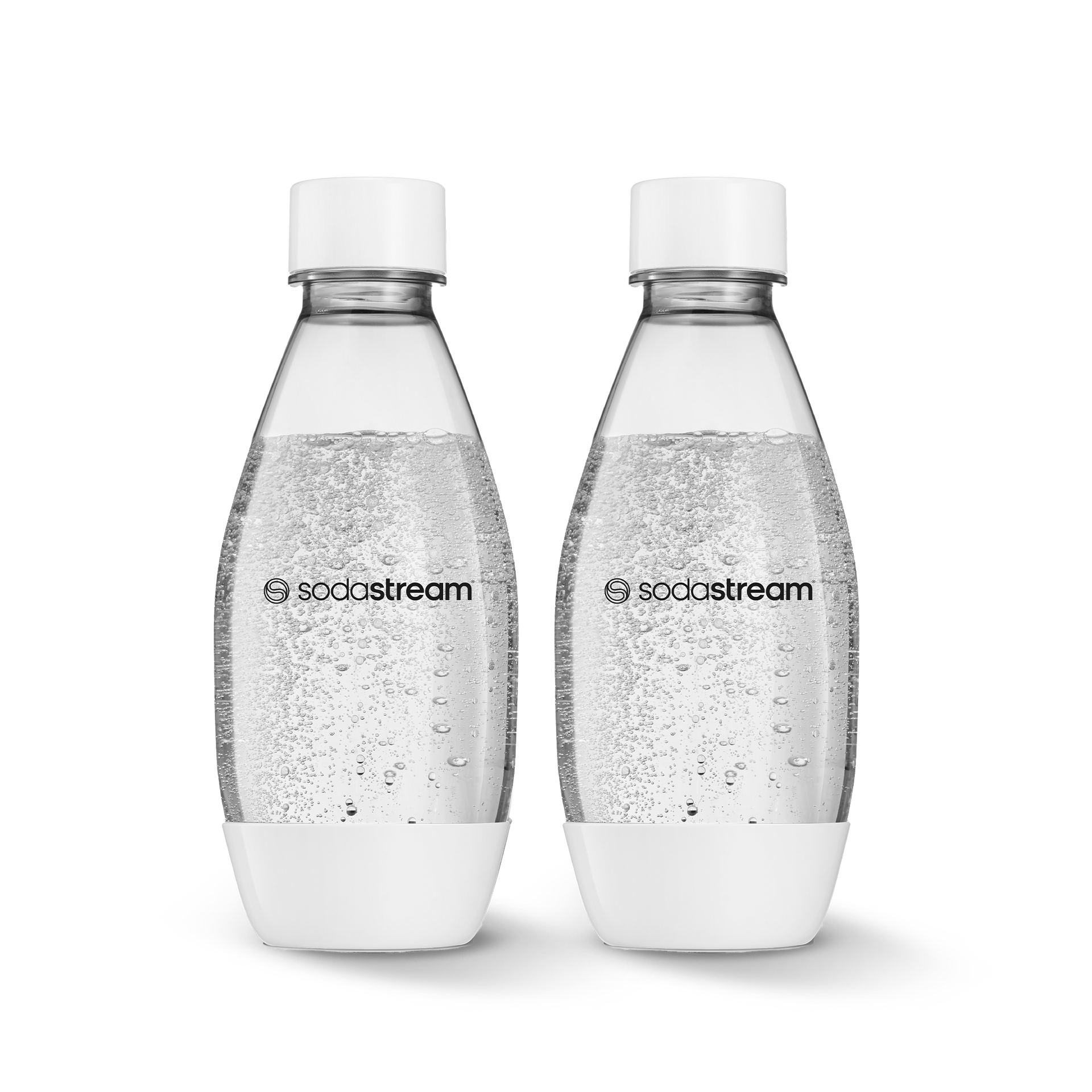 500ml Dishwasher Safe Twin Pack Fuse White Carbonating Bottles SodaStream Australia