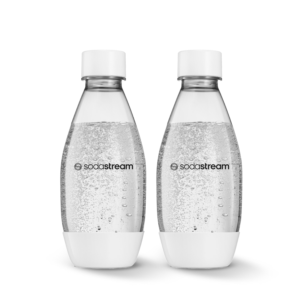 500ml Fuse Carbonating Bottles Twin Pack, White - HAND WASH only