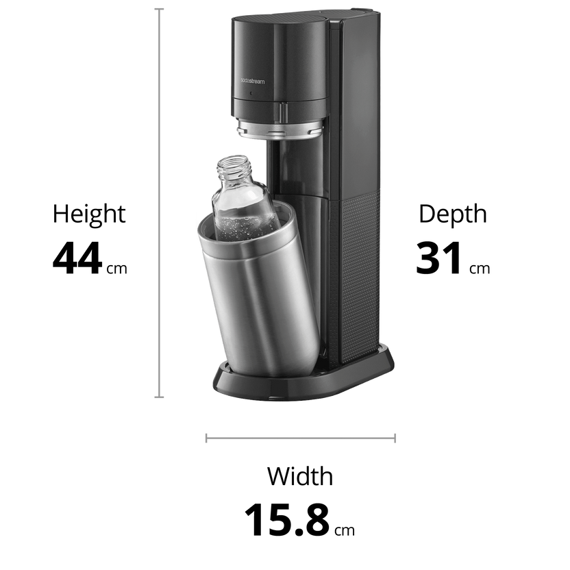 SodaStream DUO Sparkling Water Maker With Glass & Plastic Bottles
