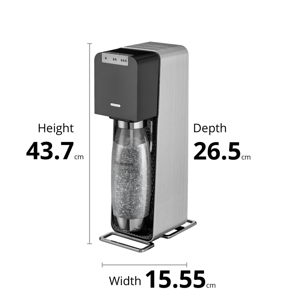 sodastream black power sparkling water maker size & dimensions