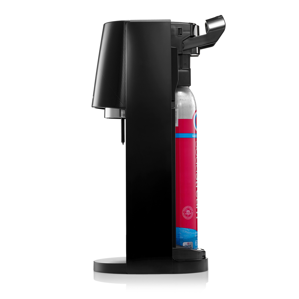 sodastream e-terra black with quick connect cylinder