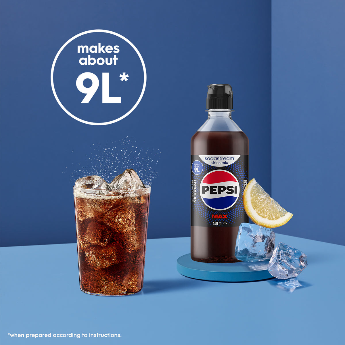 Sodastream Pepsi Max sugar free soda drink mix 440 mL cola syrup for sparkling water