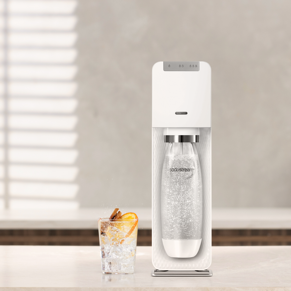 sodastream white power sparkling water machine