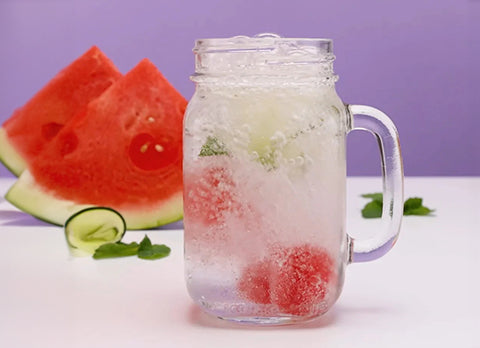 Mint, Cucumber and Watermelon Infused Water
