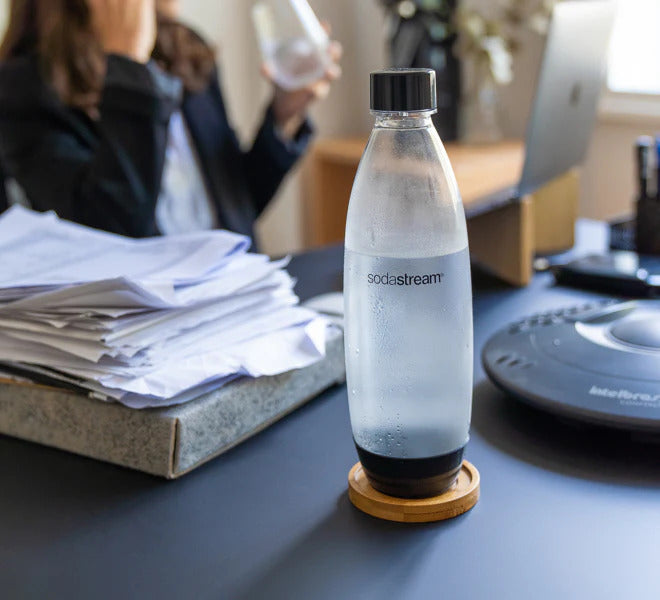 Sodastream spare black bottle caps twin pack for 500ml and 1L carbonating bottles