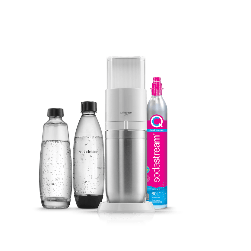 SodaStream DUO Sparkling Water Maker With Glass & Plastic Bottles