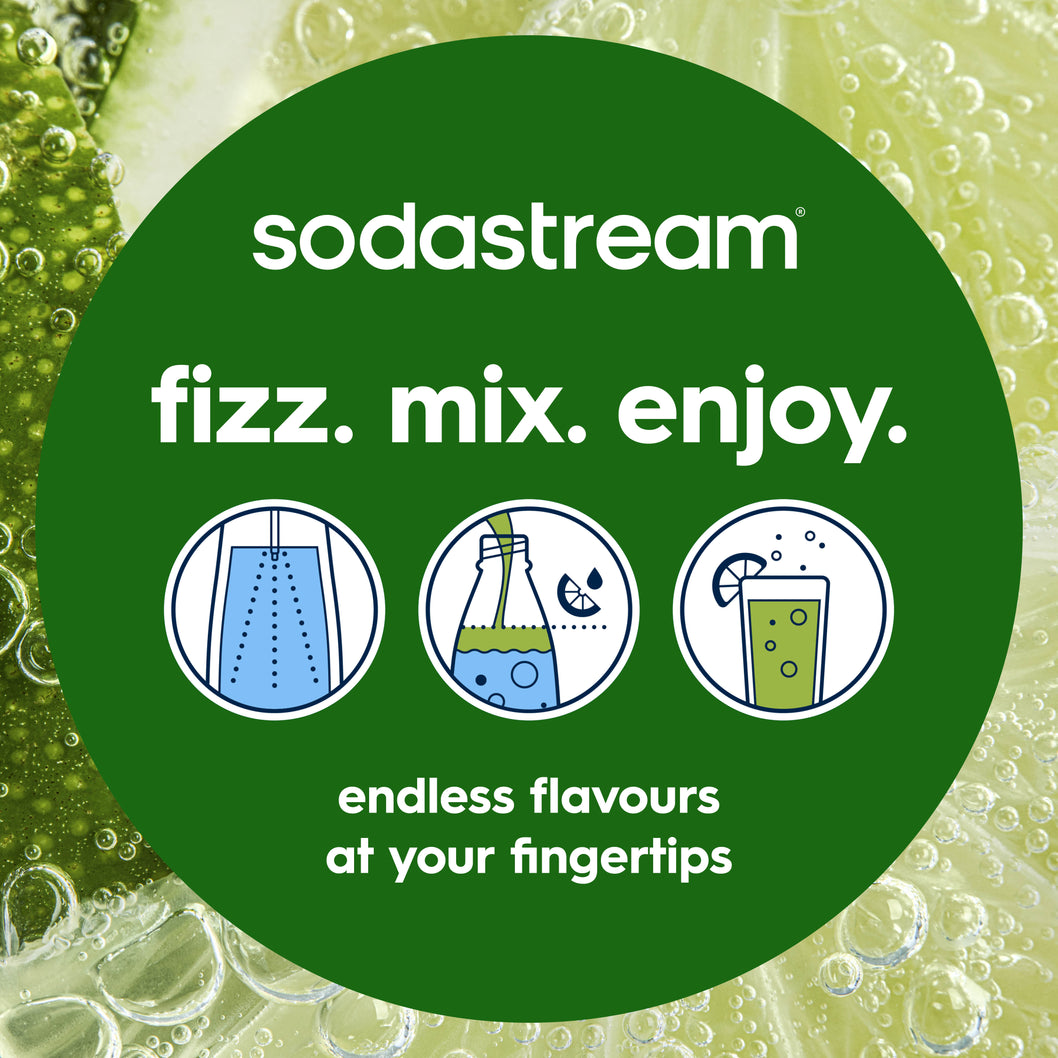 Sodastream DUO sparkling drink maker with glass and plastic bottles and Quick Connect CO2