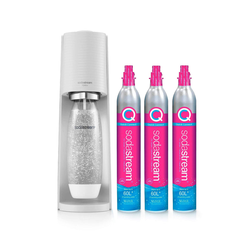 SodaStream Terra Sparkling Water Maker + Quick Connect SodaStream