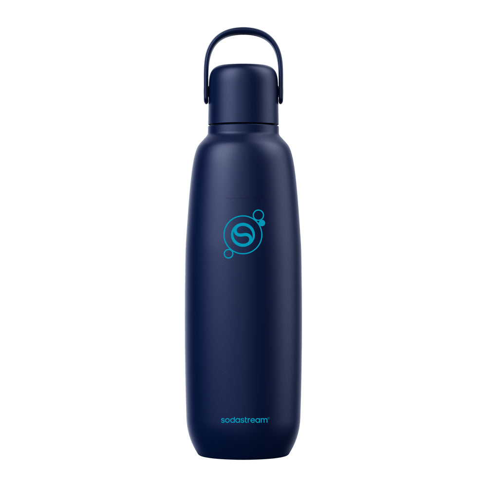 Sodastream Blueberry Fizz & Go® Stainless Steel Bottle 900ml | Insulated Sparkling Drink Bottle