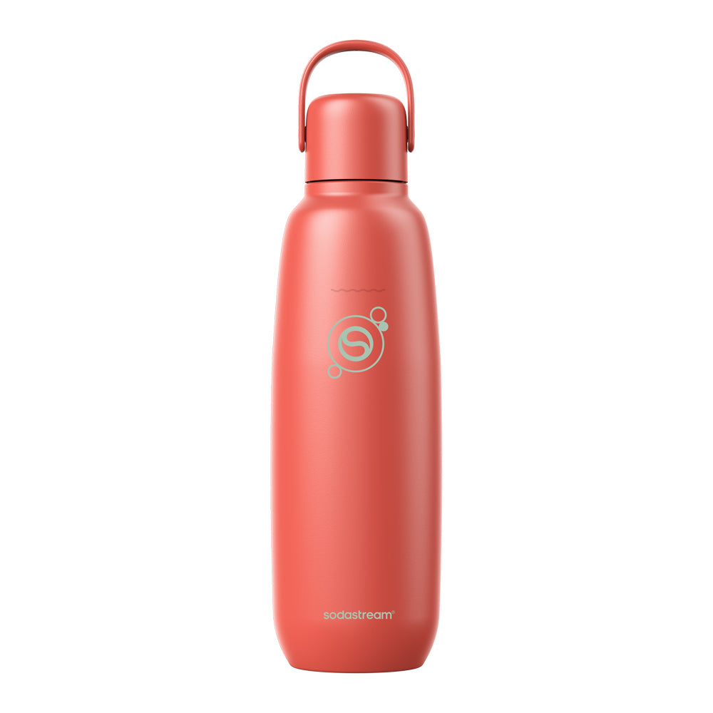 Sodastream Papaya Fizz & Go® Stainless Steel Bottle 900ml | Insulated Sparkling Drink Bottle