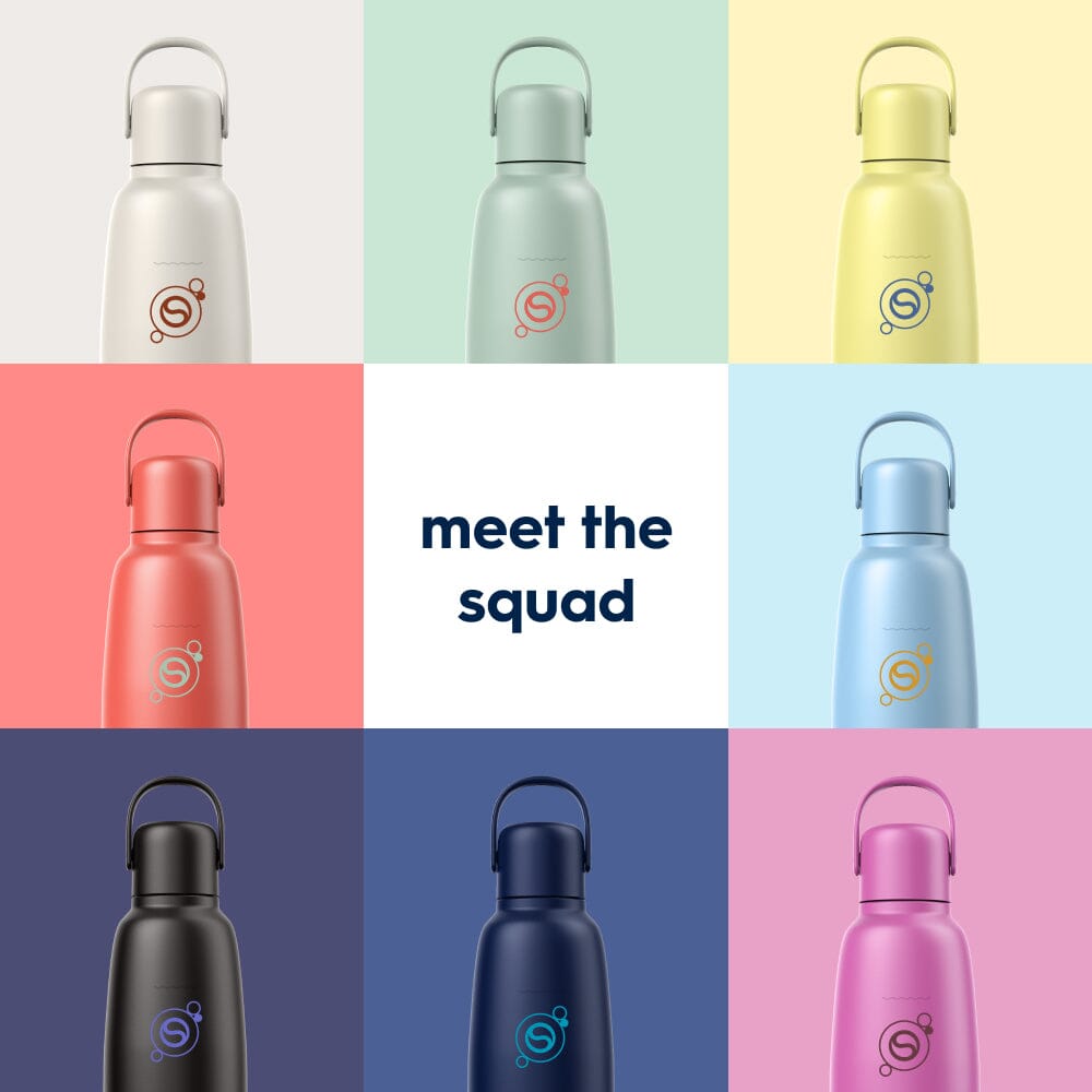 Sodastream Black Fizz & Go® Stainless Steel Bottle 900ml | Insulated Sparkling Drink Bottle