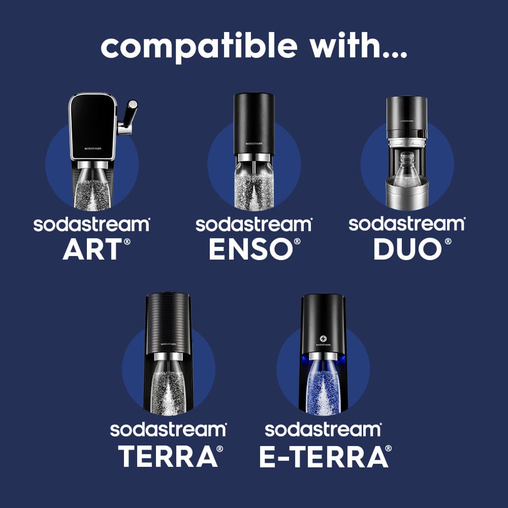 Sodastream Blueberry Fizz & Go® Stainless Steel Bottle 900ml | Insulated Sparkling Drink Bottle