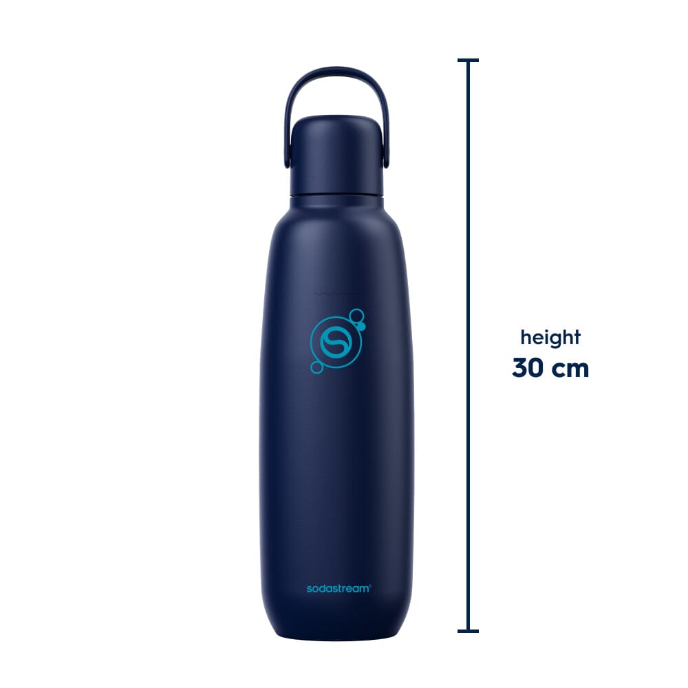 Sodastream Blueberry Fizz & Go® Stainless Steel Bottle 900ml | Insulated Sparkling Drink Bottle