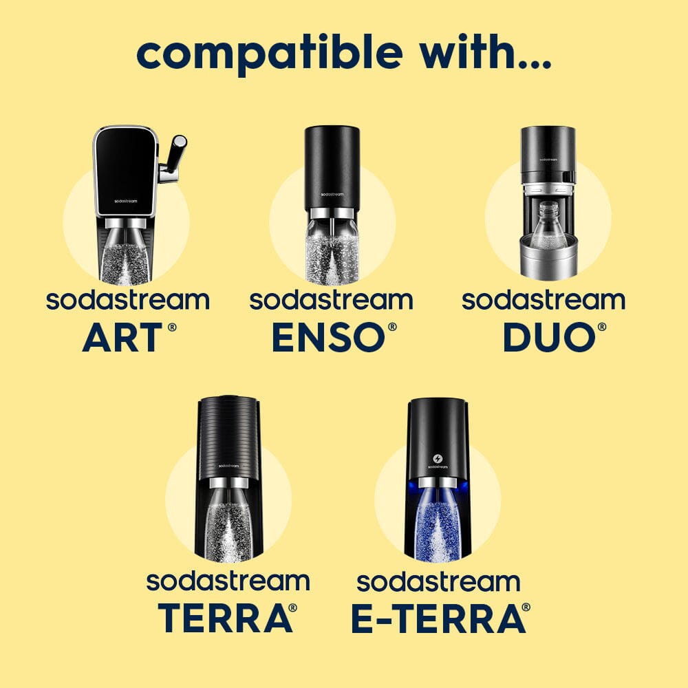 Sodastream Lemon Zest Fizz & Go® Stainless Steel Bottle 900ml | Insulated Sparkling Drink Bottle