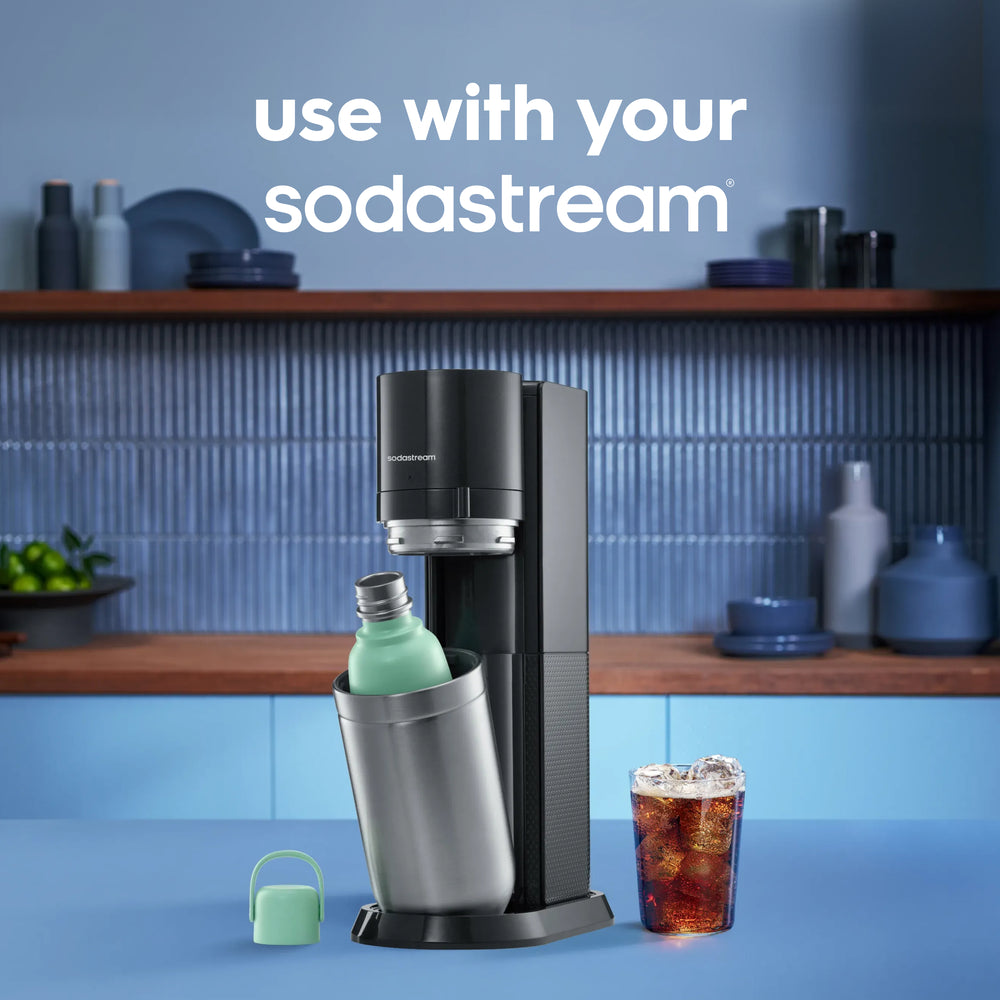 Fizz & Go® Stainless Steel Insulated Carbonating Bottle | Mint | Take Your Fizzy Favourites On-The-Go | Single Pack