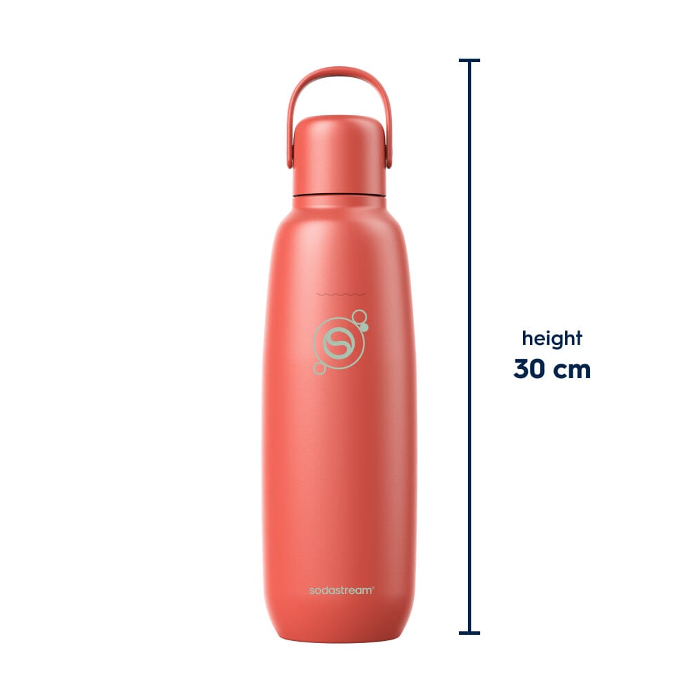 Sodastream Papaya Fizz & Go® Stainless Steel Bottle 900ml | Insulated Sparkling Drink Bottle