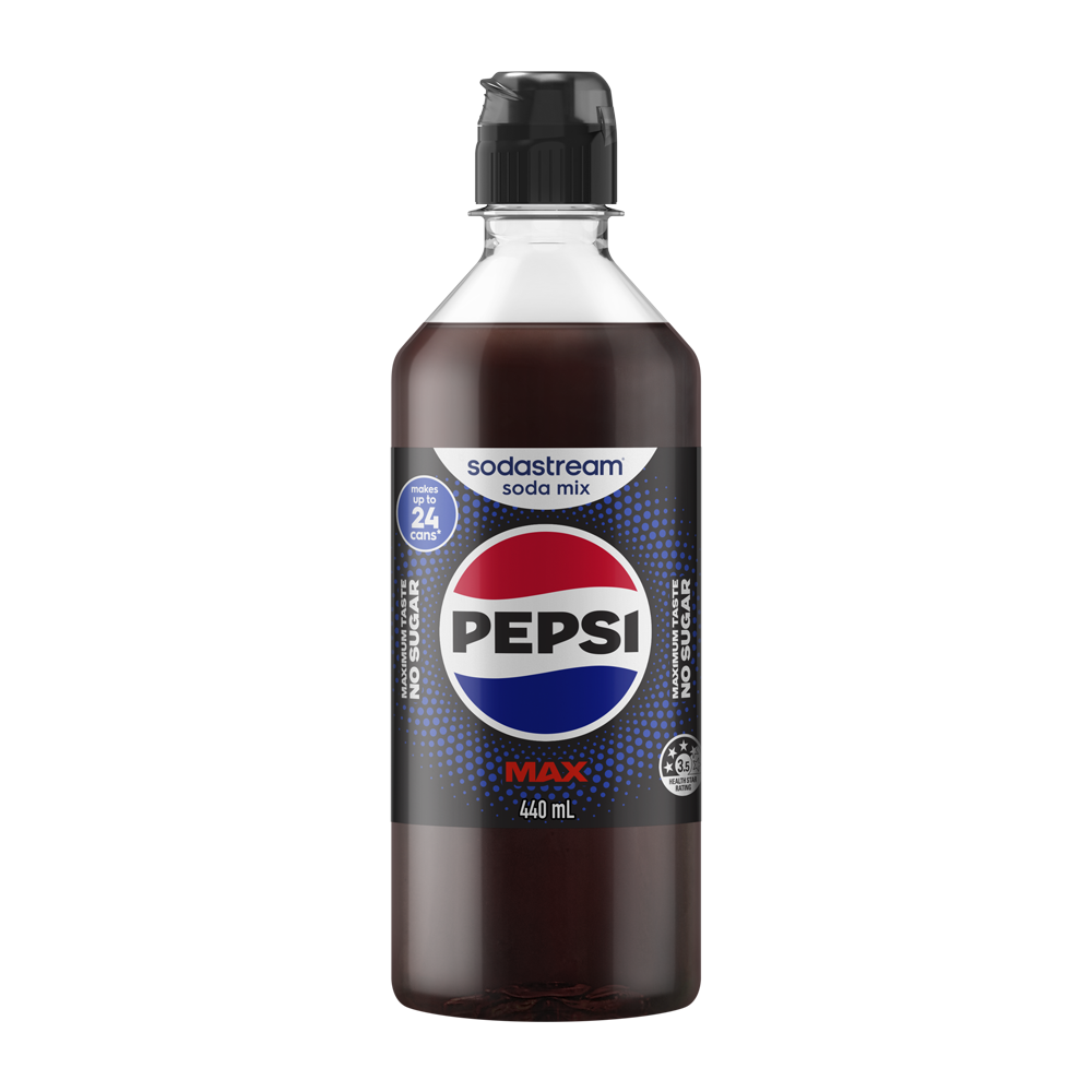 Sodastream Pepsi Max Sugar Free Soda Drink Mix 440 mL | Make Your Perfect Pepsi | Makes About 24 Cans*